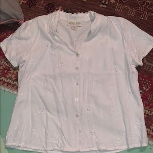 White rayon blouse